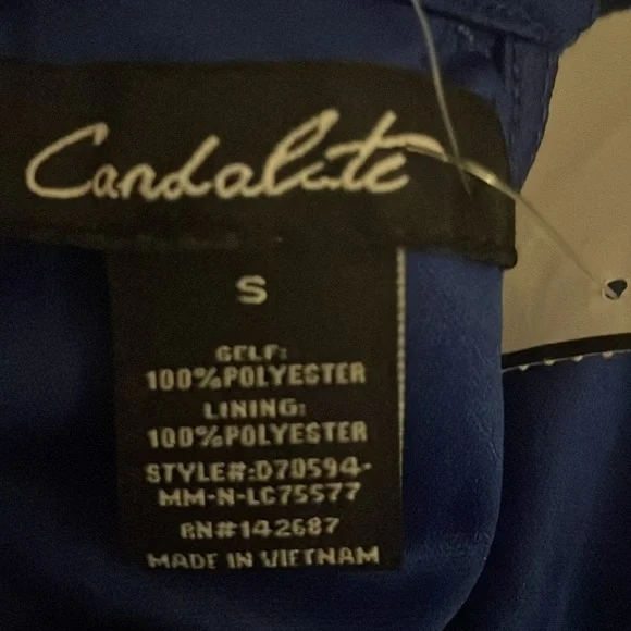 Candalite Blue Halter Dress - Picture 5 of 5